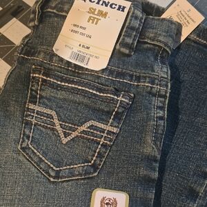 Cinch Boy Slim Fit Boot Cut Jeans - Dark Blue